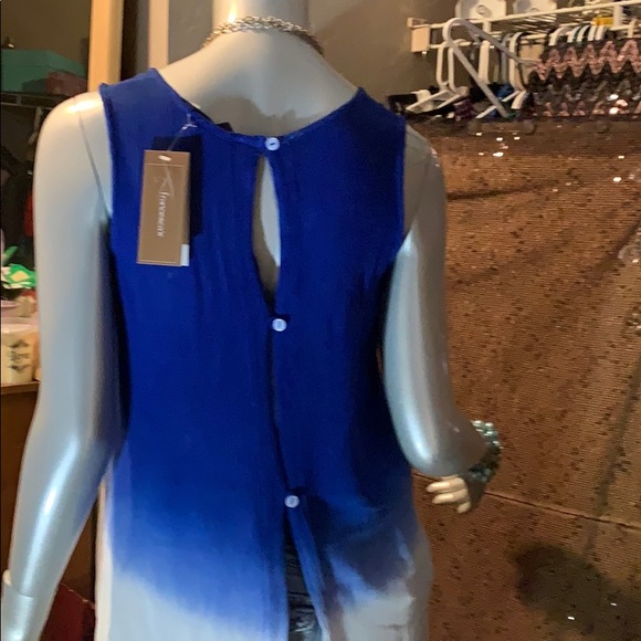 🎉Host Pick🎉 Blue River Top blue and white - Picture 4 of 8